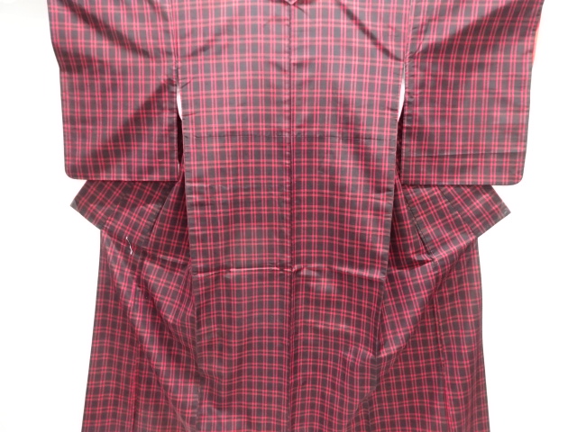 JAPANESE KIMONO / YONEZAWA TSUMUGI / WOVEN GRID